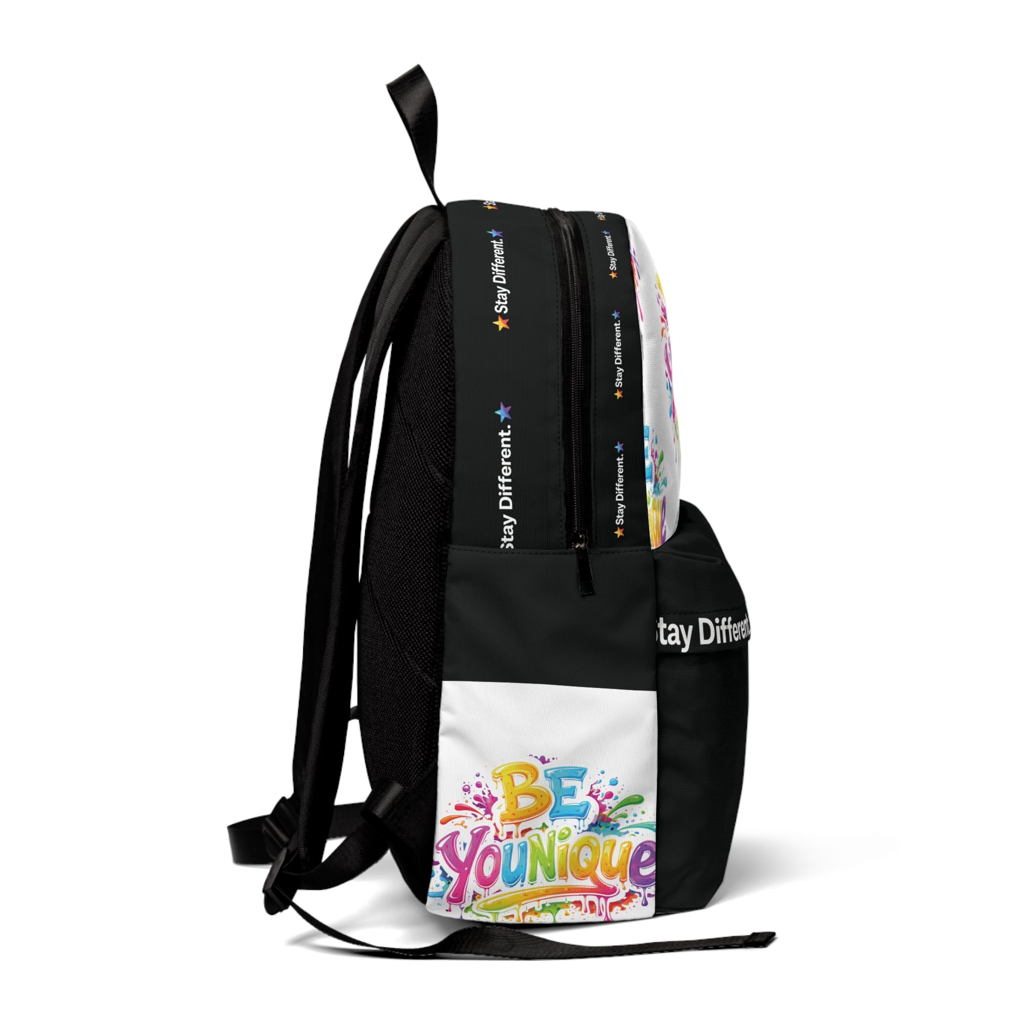 Be Younique Backpack — 'Stay Different' Colorful Kids & Teen School Bag