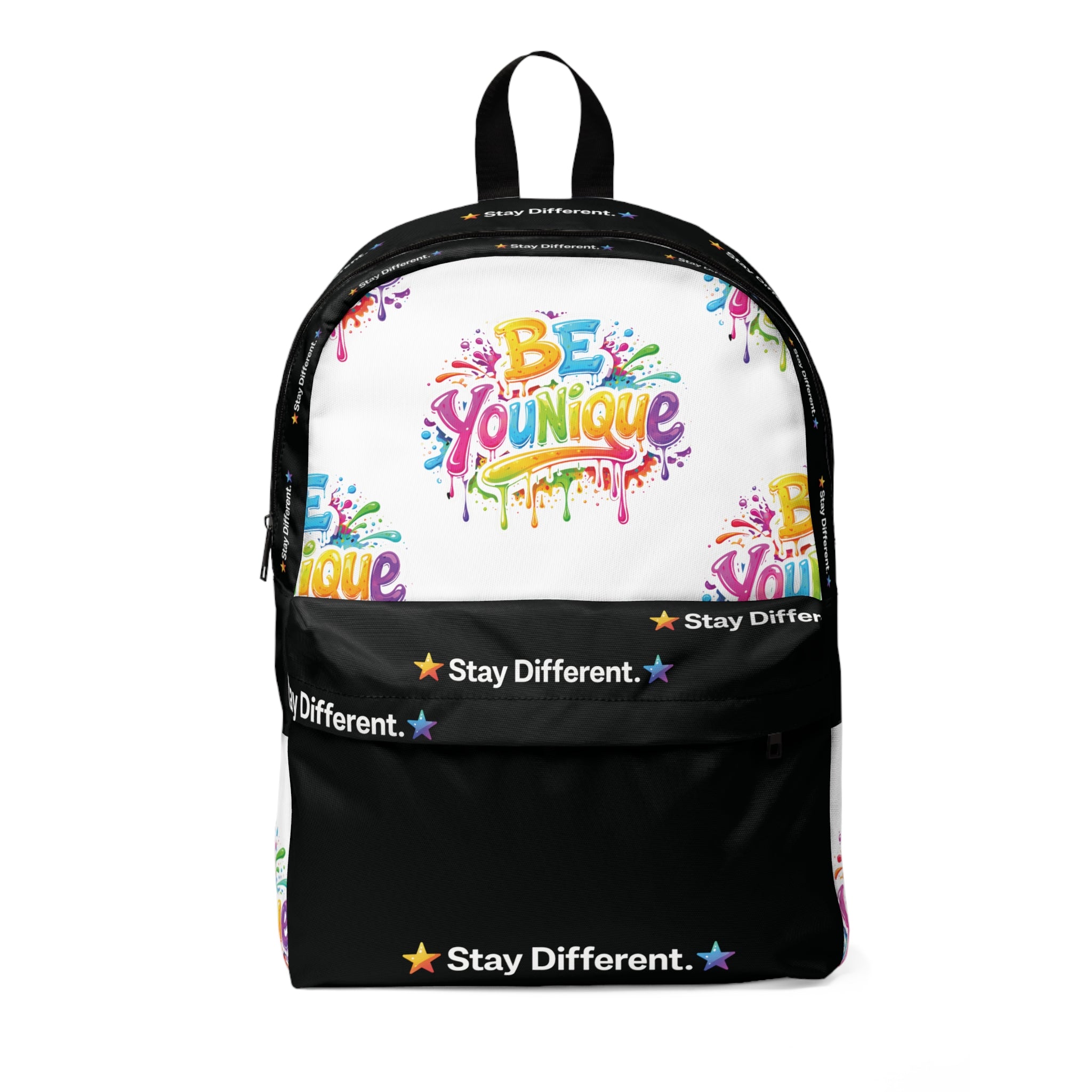 Be Younique Backpack — 'Stay Different' Colorful Kids & Teen School Bag