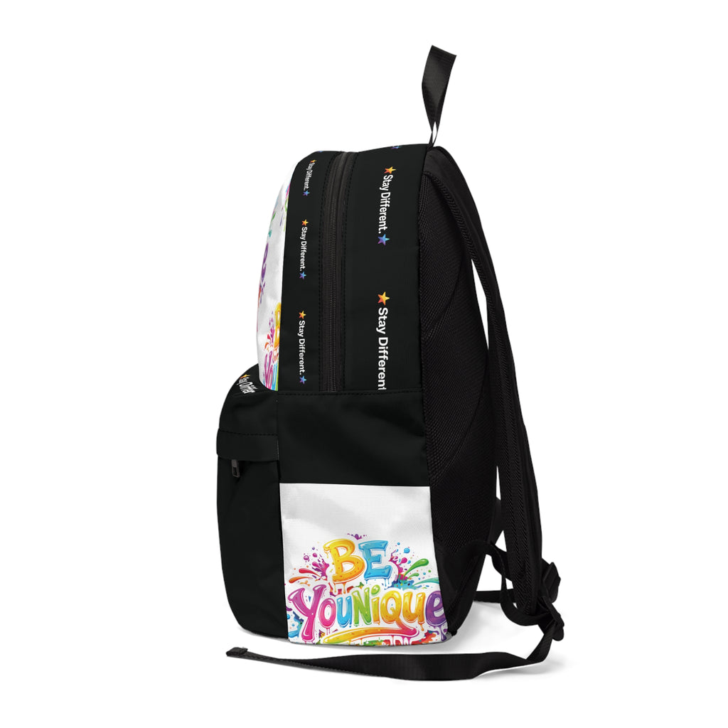 Be Younique Backpack — 'Stay Different' Colorful Kids & Teen School Bag